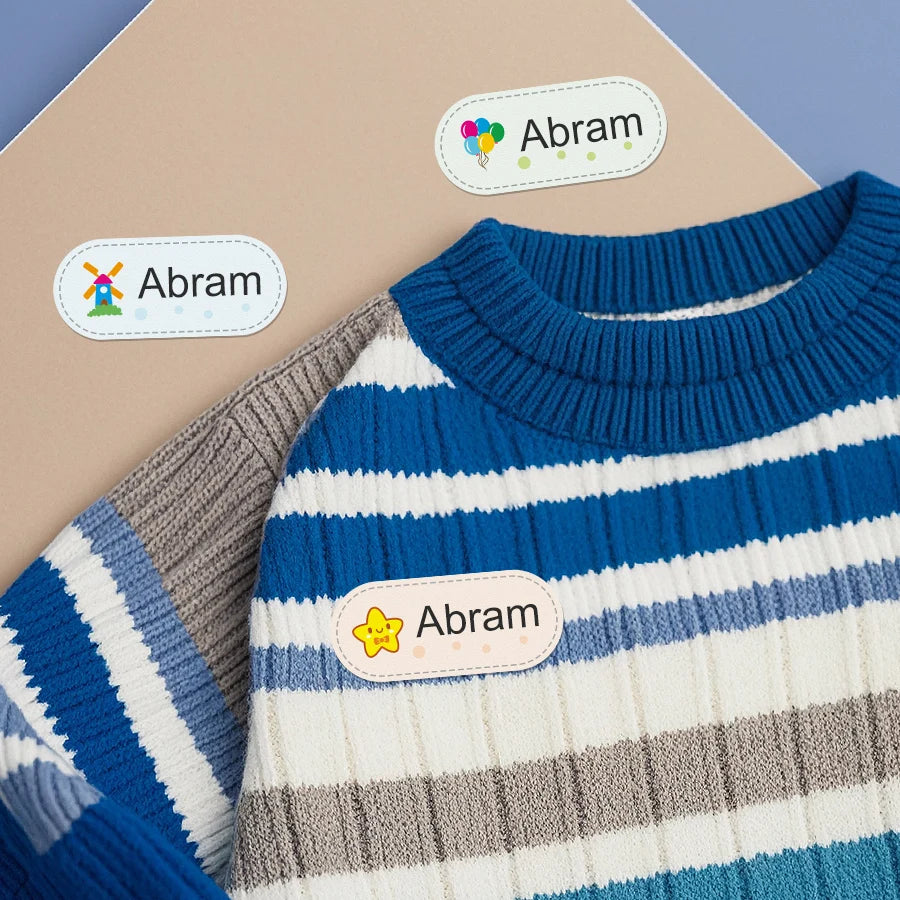 Customizable Waterproof Iron-on Clothing Labels-Professional Grade Fabric Stickers for School Uniforms,Sportswear Garments