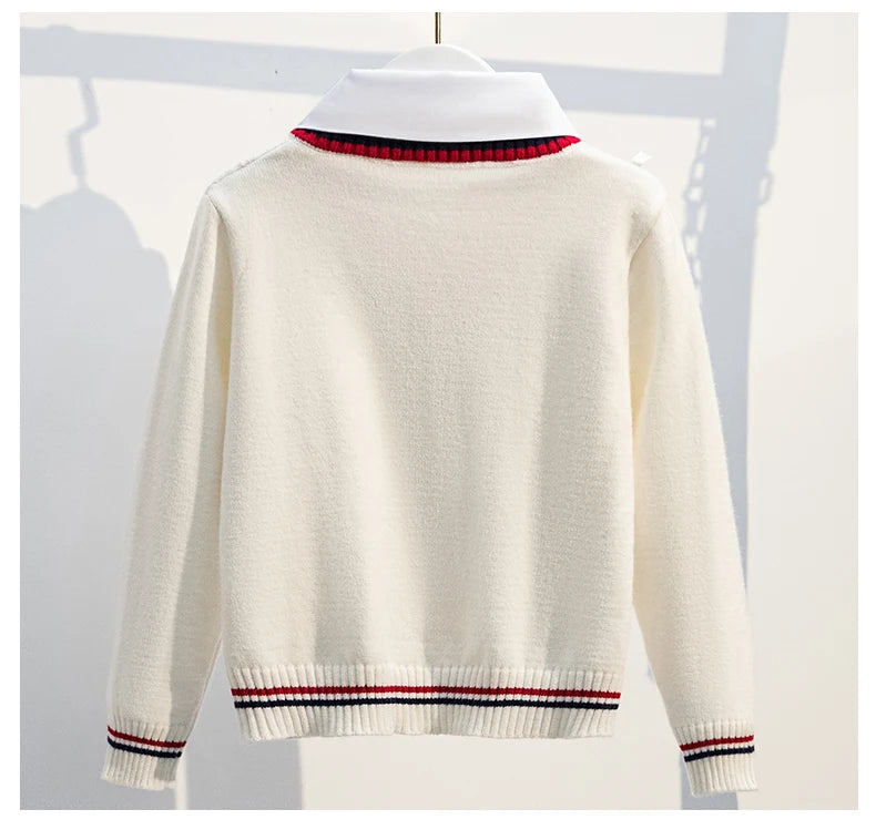 School Uniform for Teens School Uniform for Girls Children Costume Kids Suit Preppy Sweater Skirt Clothes for Girls 12 13 14