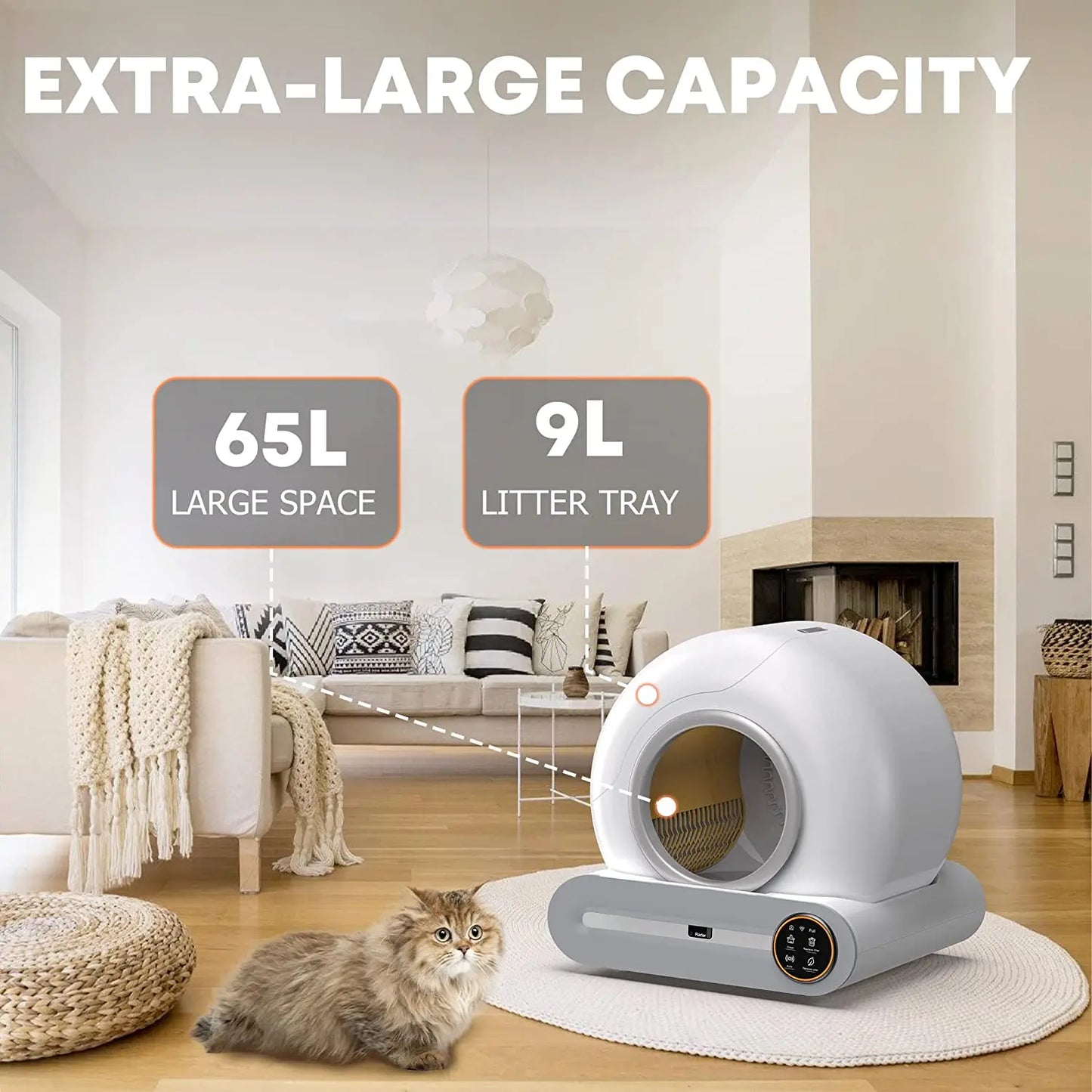 Smart Self Cleaning Cat Litter Box Automatic Cleaning Cat Toilet App Control Lonic Deodorizer Cat Litter Tray Arenero Gato