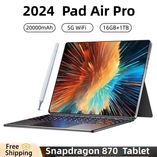 2024 Original Tablet Pad Air Pro 11Inch X95 16GB+1TB Tablet Android 13 Snapdragon 870 Core Pad Tablet PC Phone Dual 5G WiFi GPS