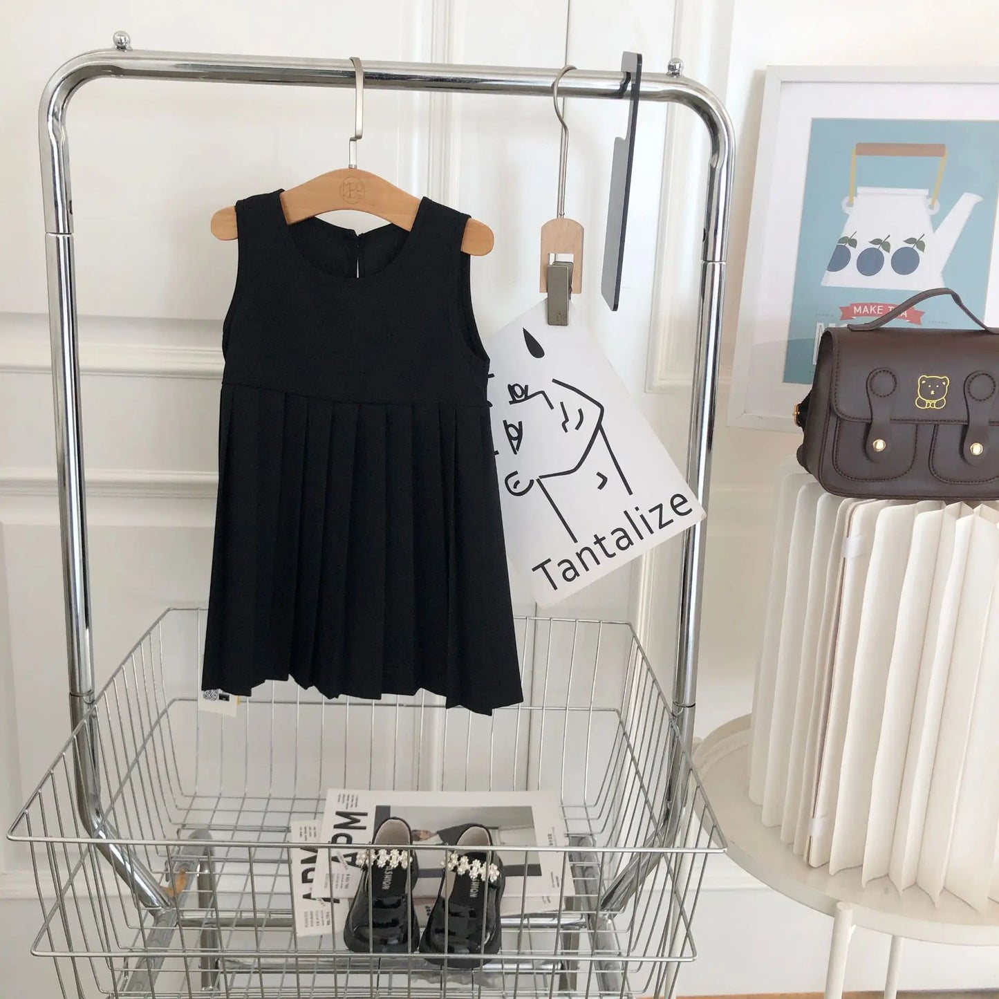 School Uniform Girls Sundress Children White Long Sleeve Blouse+sleeveless Dress 2 Piece Sets Baby Top Skirts Suit Kids Dresses