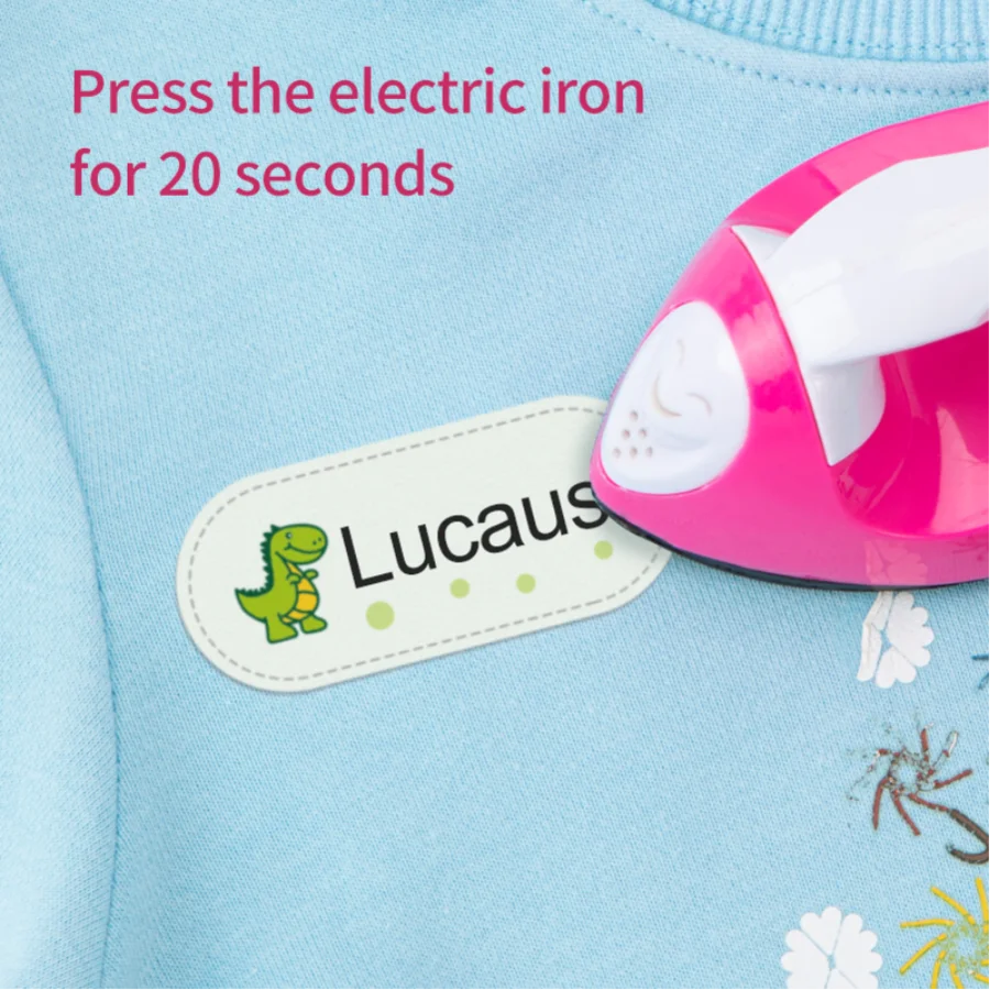 Customizable Waterproof Iron-on Clothing Labels-Professional Grade Fabric Stickers for School Uniforms,Sportswear Garments