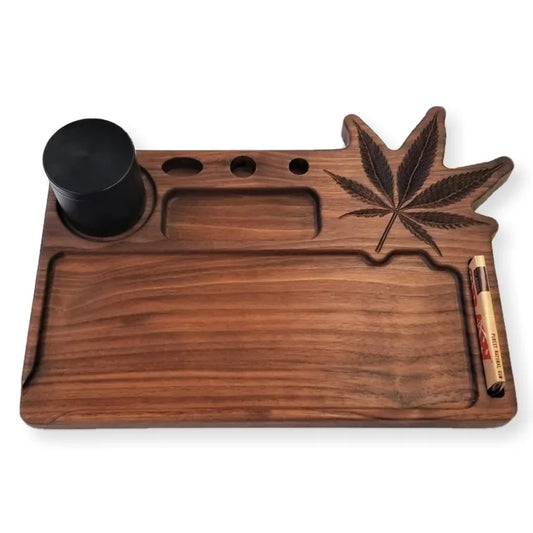 Large Wood Tobacco  Rolling Tray Multipurpose t Wood Cigarette Tray Rolled Paper Console Tobacco Herb Trays