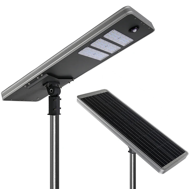 8m pole 60w led lamp 160lm/w with MPPT controller ip65 lithium battery motion sensor mono solar panels street light