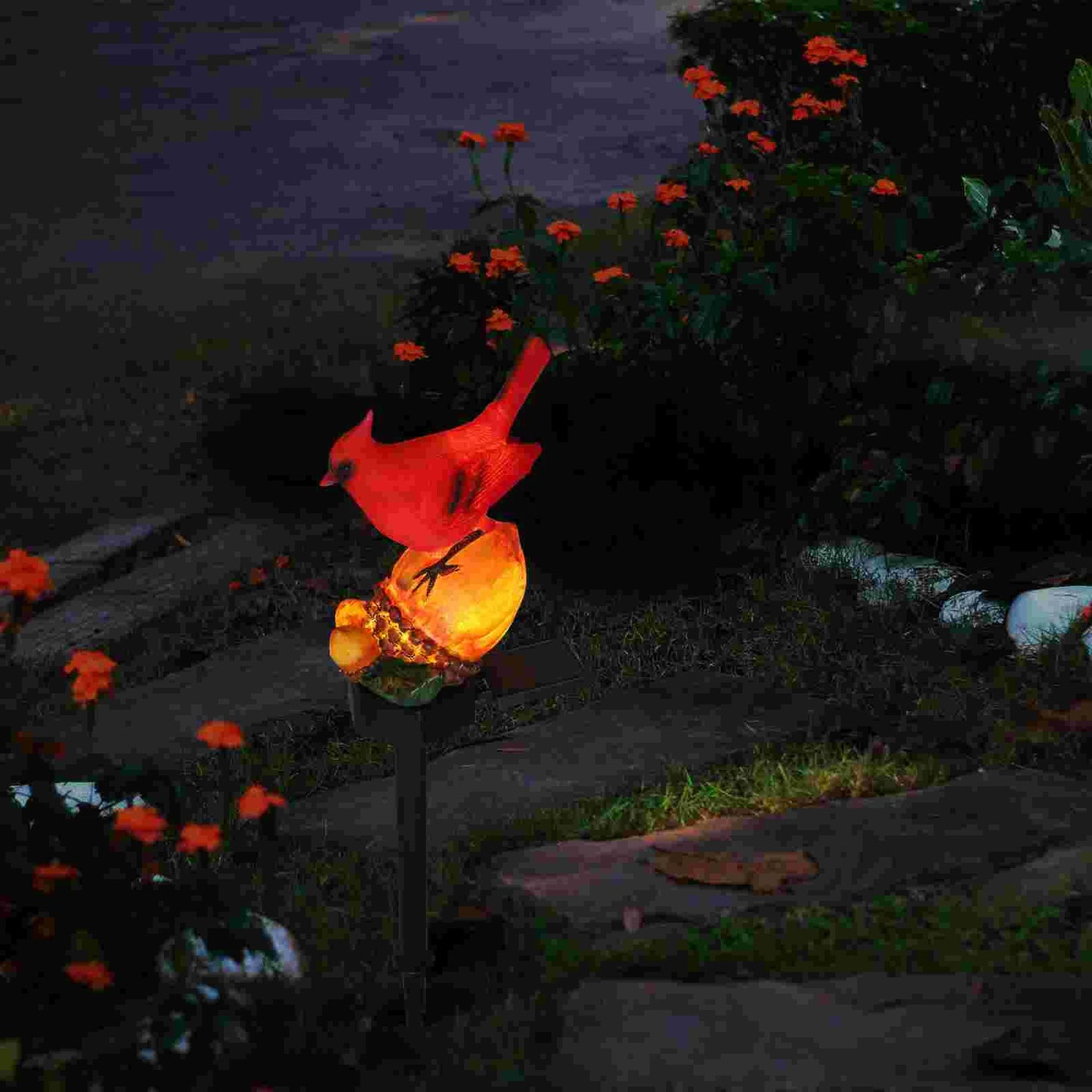 Plug in The Light Bird's Land Decorative Solar Outdoor Lights Christmas Garden Metal Powered