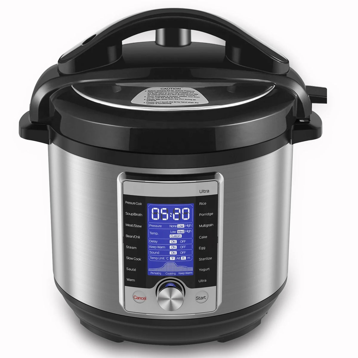 Electric Pressure Cooker Rice Soup Bone Porridge Meat Stew Multigrain Bean Chili Cake Egg Slow Cook Fry Stew Yogurt Knob Control