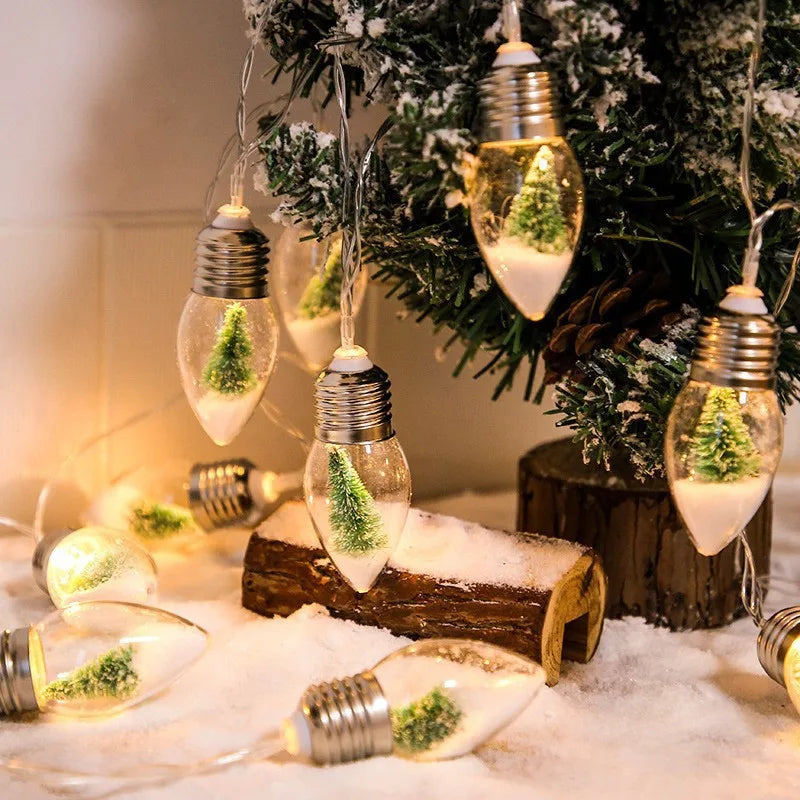 Christmas Tree Solar String Light 5m 20 Bulbs Outdoor Waterproof Fairy Lights for Porch Balcony Garden Decor Solar Fence Light
