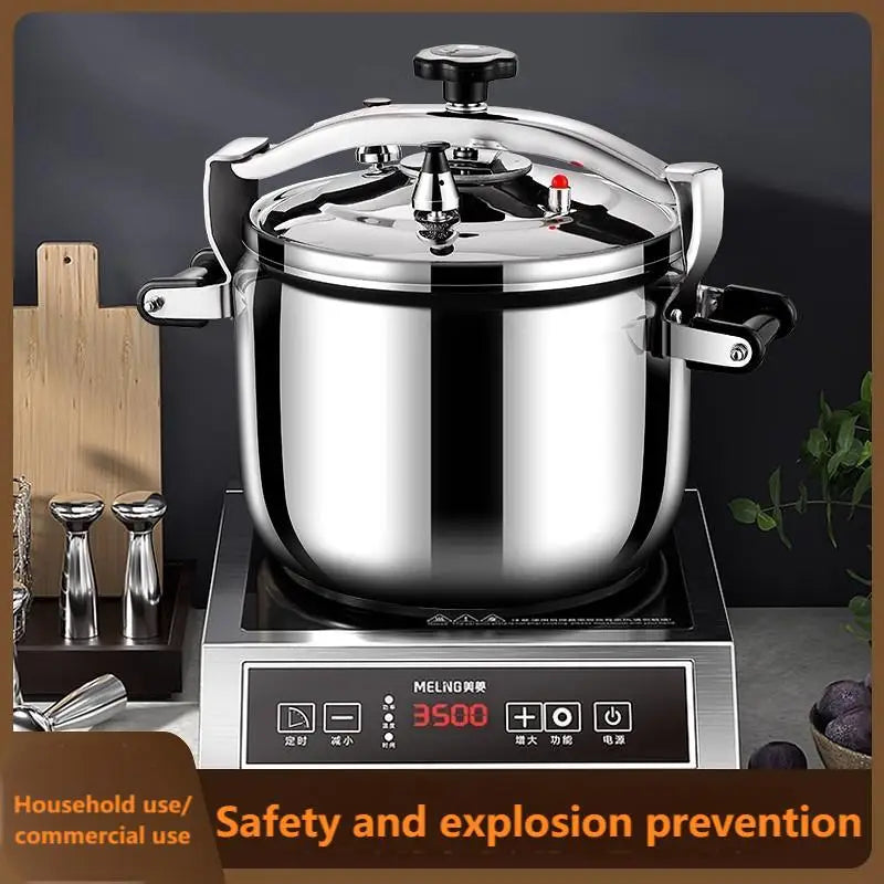 Korean Style Pressure Cooker - Explosion-Proof Stainless Steel Pot | For Induction/Gas Stoves, Restaurant & Home Use