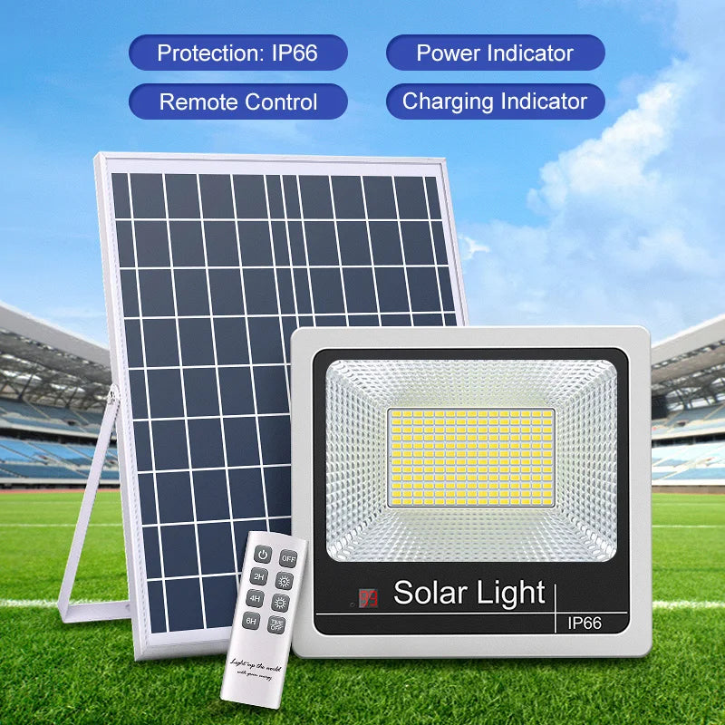 SOFEINA Solar Flood Light Street Lamp With Remote Control Waterproof IP65 LED Outdoor Light Highlight For Garden Balcony