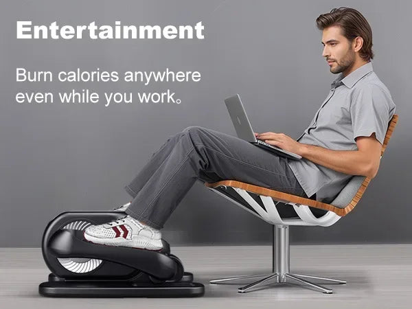 Under Desk Elliptical Machine, Ellipse Leg Exerciser W/Remote Control & 12 Adjustable Speeds, Quiet Elliptical Training