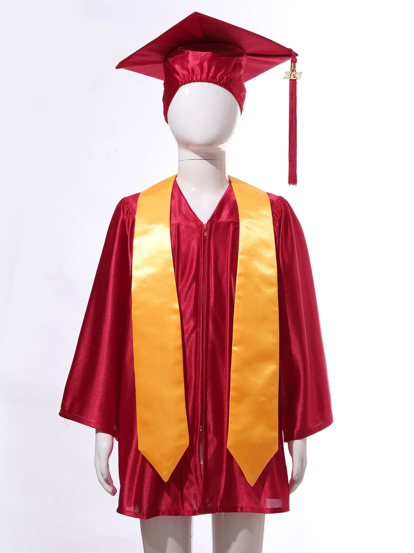 Kids Girls Boys School Uniform Ceremony Graduation Ceremony Gown with Badge Outfit Children Set Preschool Kindergarten Costumes