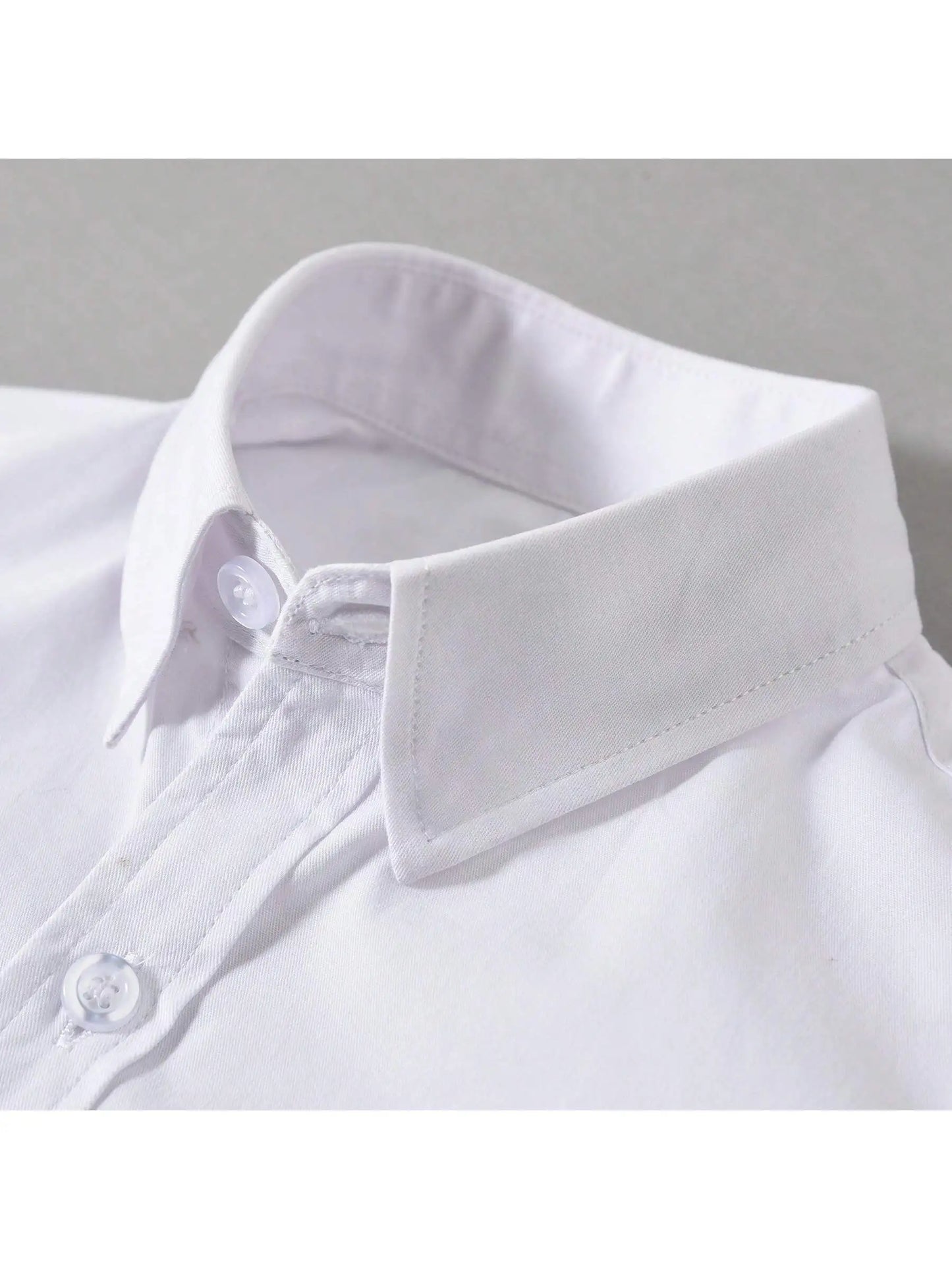 Children Long Sleeve White Shirts School Uniforms