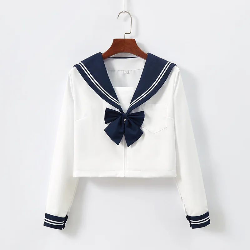 Schoolgirl Uniform  Navy Sailor School Uniforms Students Clothes For Girls Anime COS Sailor Navy Suit