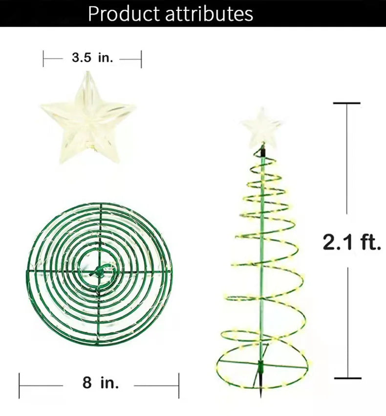 Solar Christmas Tree Lights Festive Dress Up Scene Layout Outdoor Garden Windproof IP65 Star Lights Decorative Lights