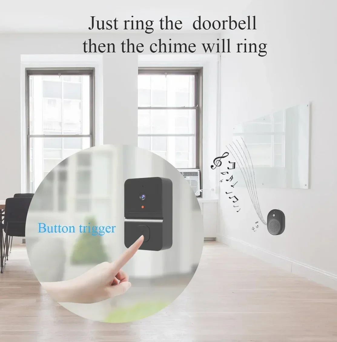 Xiaomi MIJIA Wireless Doorbell WiFi Outdoor HD Camera Security Door Bell Night Vision Video Intercom Voice Change For Home