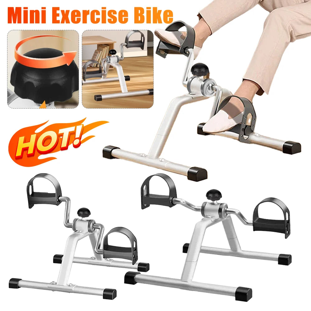 Pedal Exerciser Exercise Bike Under Desk Bike Pedal Exerciser for Elderly Leg Rehabilitation Home Gym Exercise Fitness Equipment