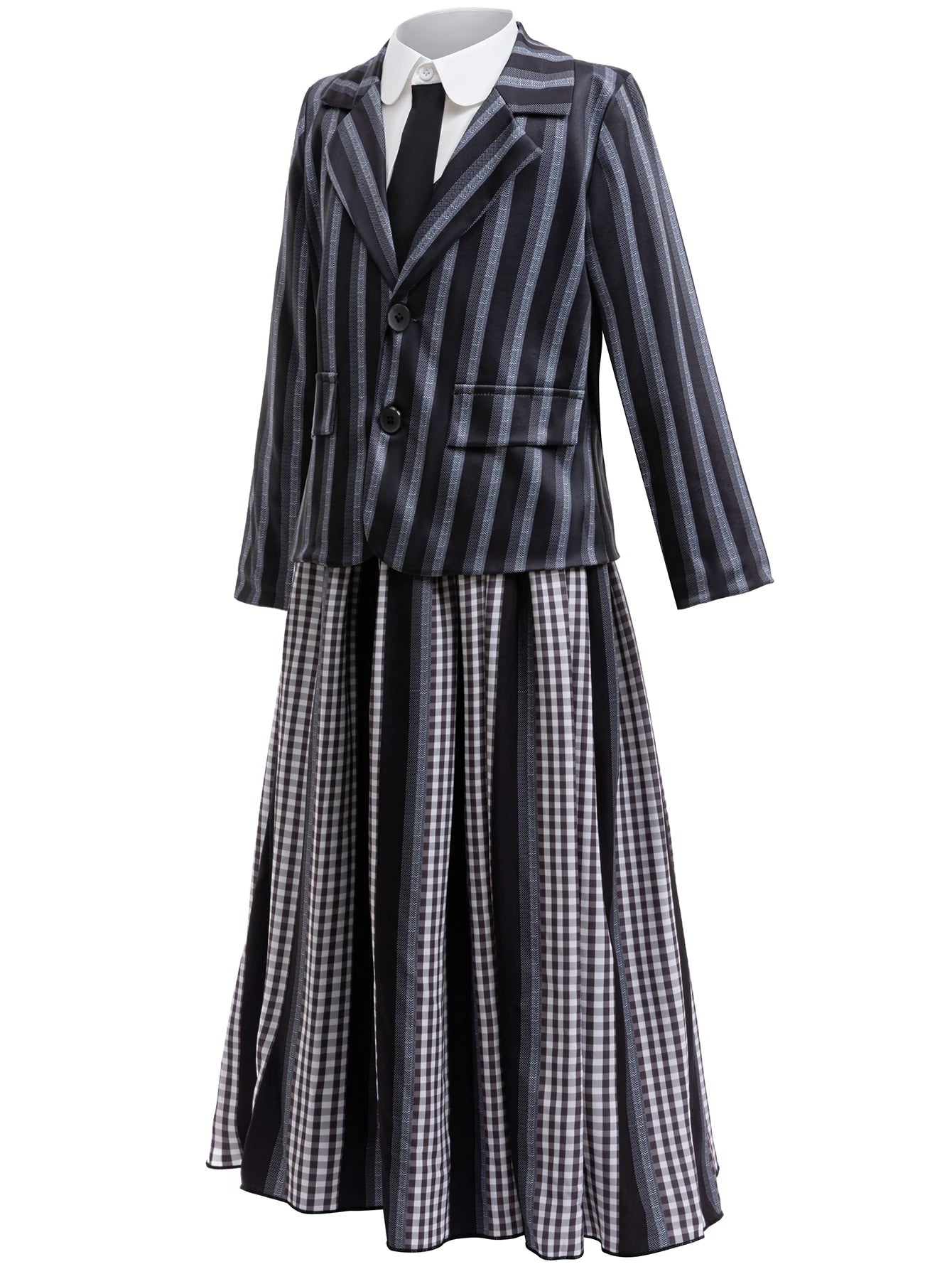 Wednesday 2 Same Style School Uniform Sets For Children Autumn Formal Skirt Suit Girl Clothes Outfits Halloween Cosplay Costume