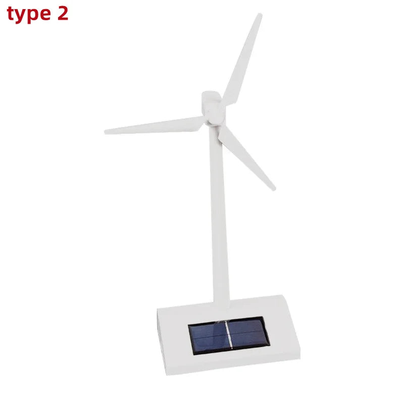 2 in 1 Solar Wind Generator Model Gift Exhibition Stand Windmill Educational Assembly Kit Desktop Decoration Power Generator