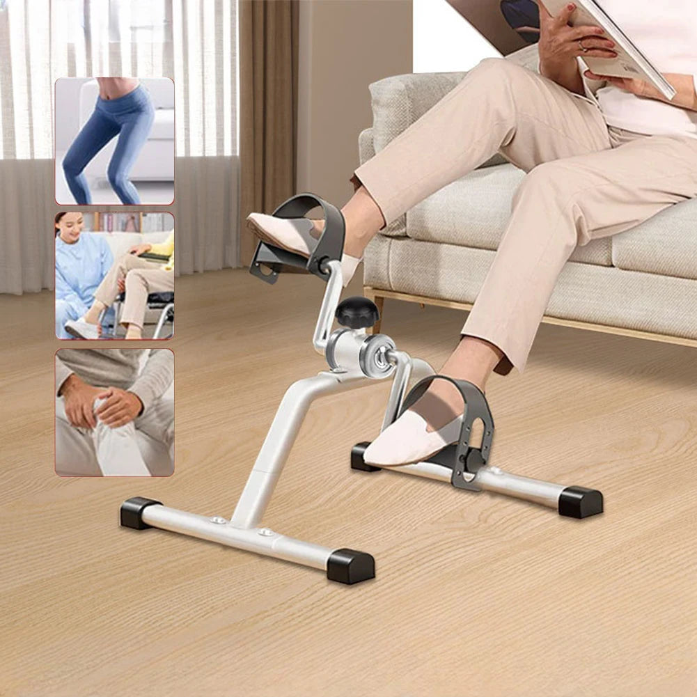Mini Exercise Bike Portable Pedal Exerciser Adjustable Resistance Foot Peddler Machine ini BICYCLE Trainer for Seniors