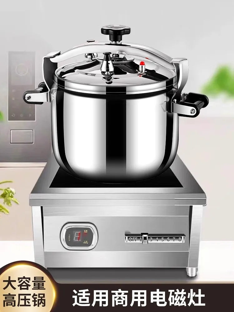 Korean Style Pressure Cooker - Explosion-Proof Stainless Steel Pot | For Induction/Gas Stoves, Restaurant & Home Use