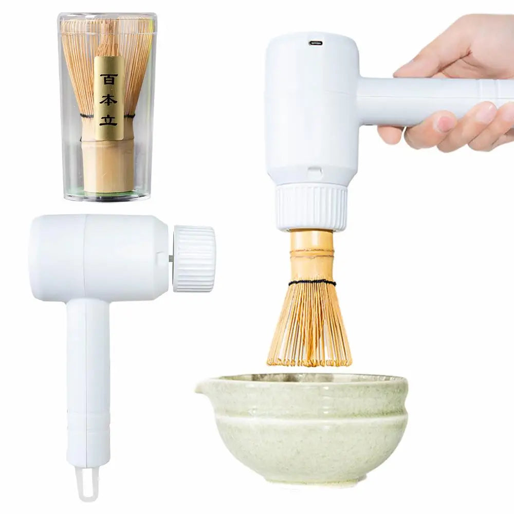 Matcha Electric Whisk Set - Rechargeable Handheld Mixer with Whisk and Holder Electric Handheld Mixer for Matcha Tea Lovers