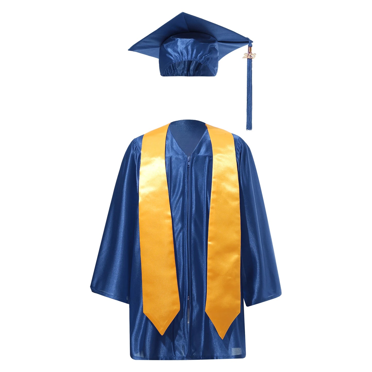 Kids Girls Boys School Uniform Ceremony Graduation Ceremony Gown with Badge Outfit Children Set Preschool Kindergarten Costumes