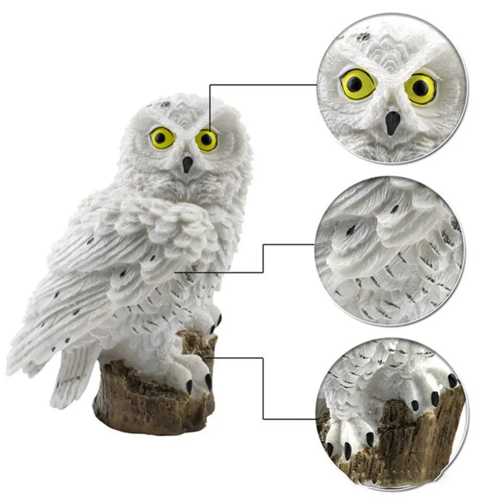 Owl Solar Light With Solar LED Panel Fake Owl Waterproof Solar Garden Lights Owl Ornament Animal Bird Outdoor Lamps