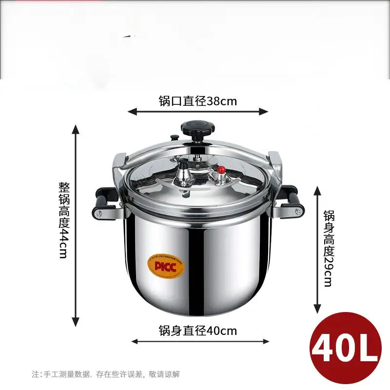 Korean Style Pressure Cooker - Explosion-Proof Stainless Steel Pot | For Induction/Gas Stoves, Restaurant & Home Use