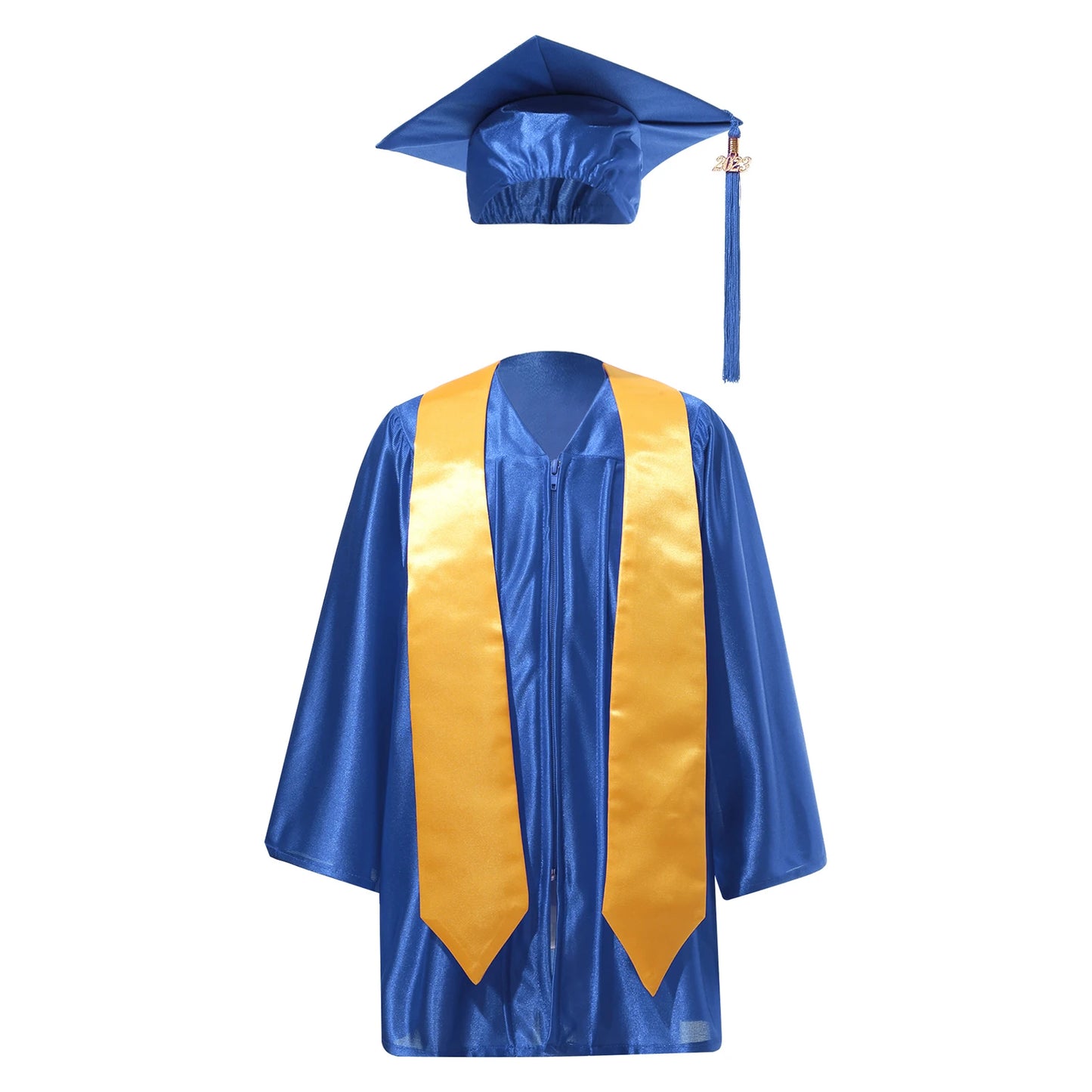Kids Girls Boys School Uniform Ceremony Graduation Ceremony Gown with Badge Outfit Children Set Preschool Kindergarten Costumes