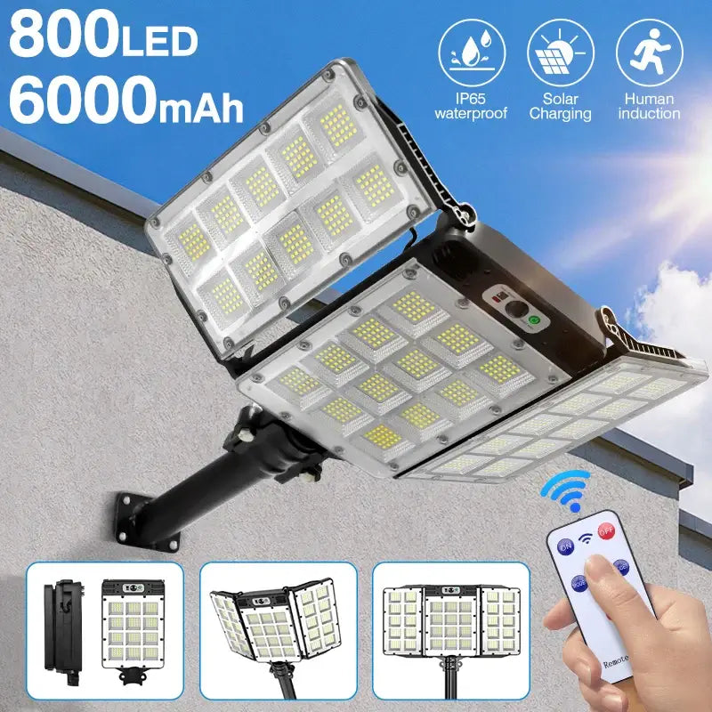 800 LED Powerful Outdoor Solar Lights Motion Sensor Waterproof Wall Lamp Sunlight Lighting Garden with Gardening Street Light