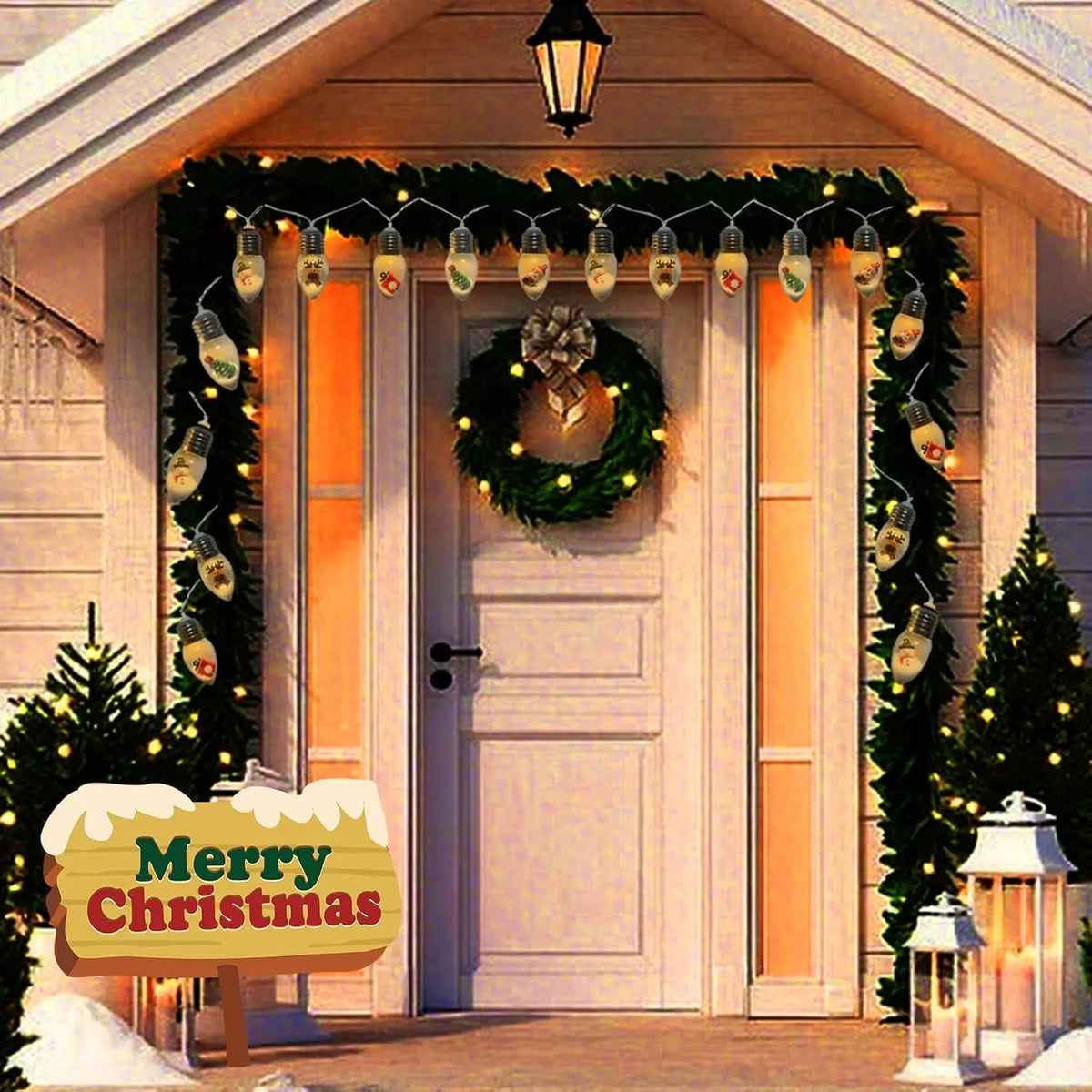 Christmas Tree Solar String Light 5m 20 Bulbs Outdoor Waterproof Fairy Lights for Porch Balcony Garden Decor Solar Fence Light