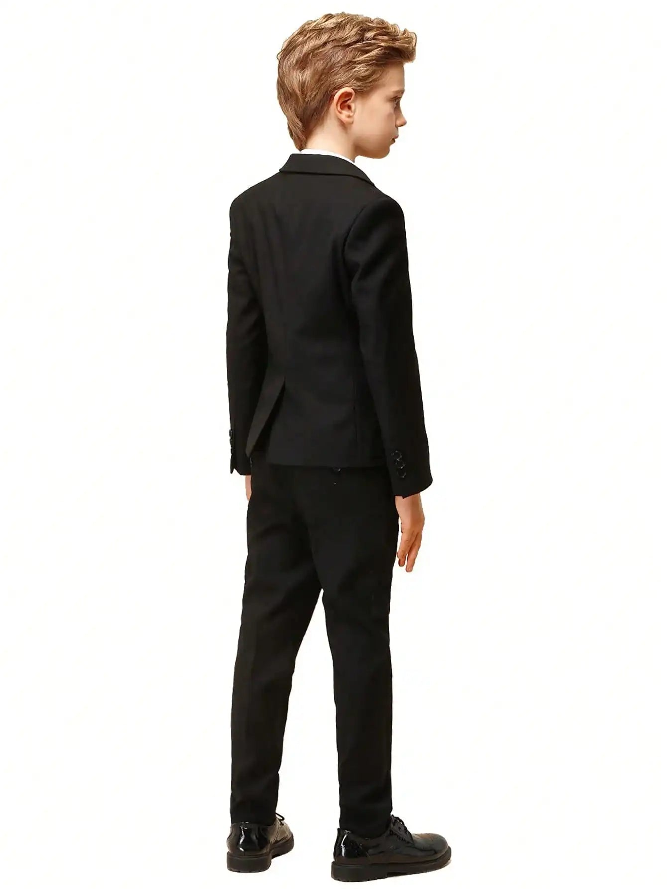 4pcs/set Boys' Suit Set With Pants, Vest, Tie And Jacket School Uniforms