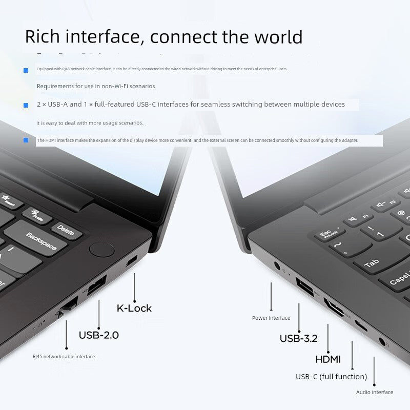 [Hot Sale] Lenovo ThinkPad Yangtian V14v15 Core I5r5n4500 15.6-Inch 16g8g Lightweight 512g256g Student Office Business Handheld Laptop Official