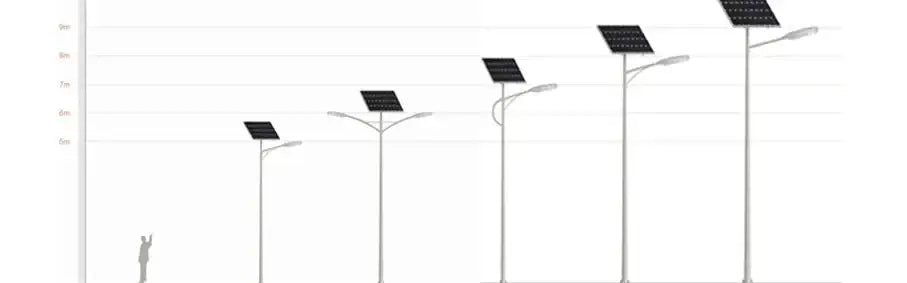 SOKOYO Multi-height Pole 60W Solar Panel IP65 Lampadaire Solaire Outdoor Led Street Solar Light With Battery Backup