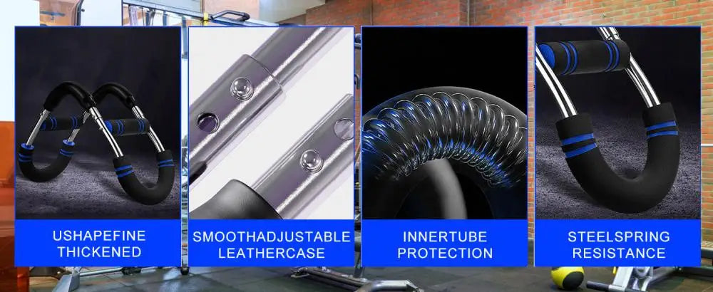 65*17.5cm Twister Arm Exerciser With Foam Handle 40-50kg Adjustable Chest Workout Bar Forearm Triceps Muscle Fitness Equipment