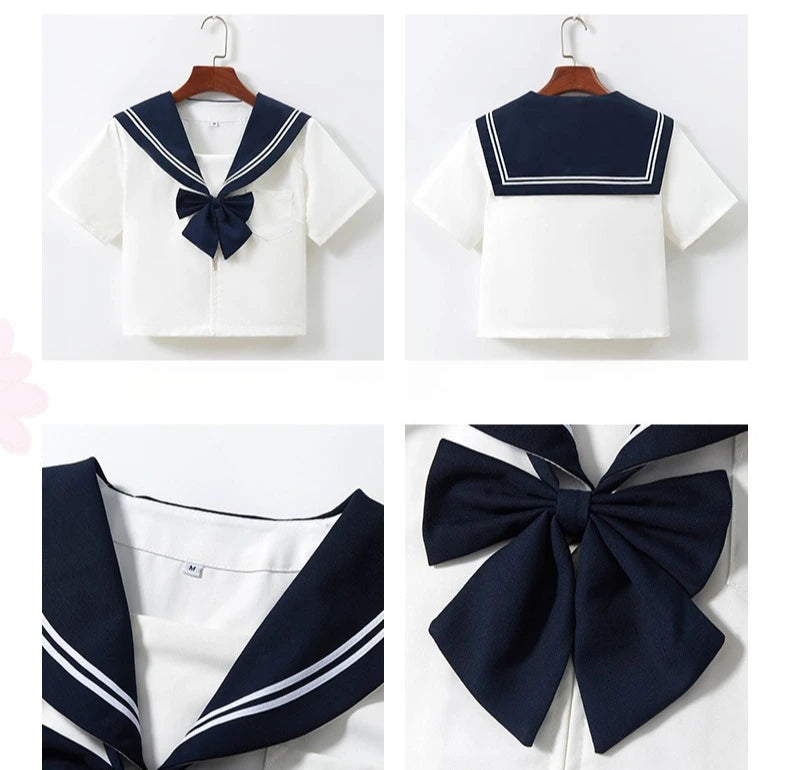 Schoolgirl Uniform  Navy Sailor School Uniforms Students Clothes For Girls Anime COS Sailor Navy Suit