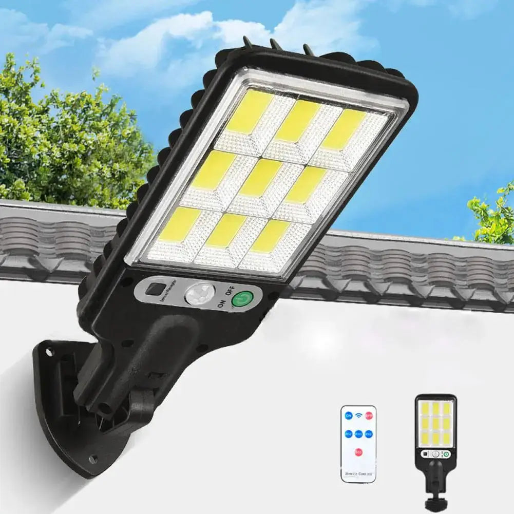 Outdoor Solar Street Lights New Human Sensing Courtyard Garden Wall Remote Light Control LED Light Waterproof With Light I0K7