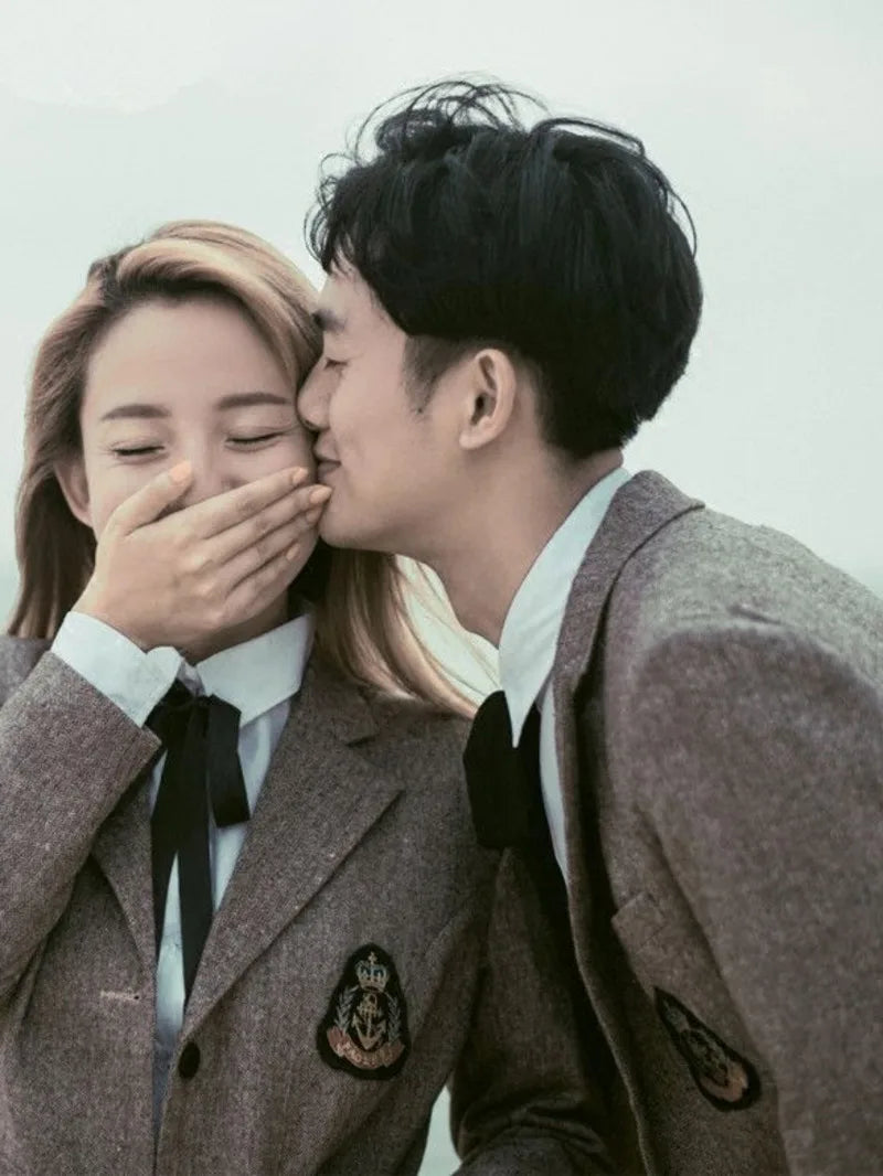 High school uniform set British Academy autumn smale jacket men women Korean school JK Uniform