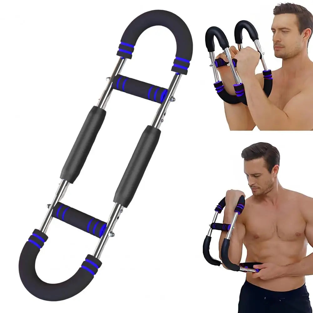 65*17.5cm Twister Arm Exerciser With Foam Handle 40-50kg Adjustable Chest Workout Bar Forearm Triceps Muscle Fitness Equipment