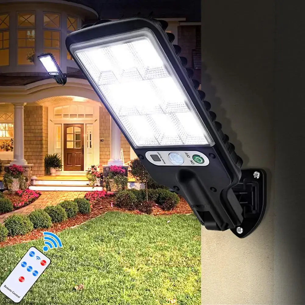 Outdoor Solar Street Lights New Human Sensing Courtyard Garden Wall Remote Light Control LED Light Waterproof With Light I0K7