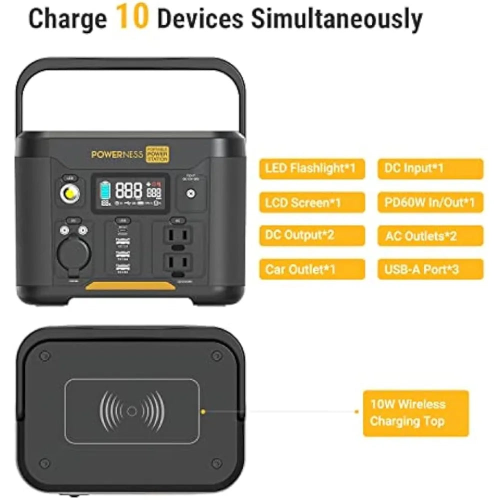 Portable Power Station Hiker U300, 296Wh Solar Generator with 120V/300W x 2 AC Outlets(600W Surge), Backup Battery 12V