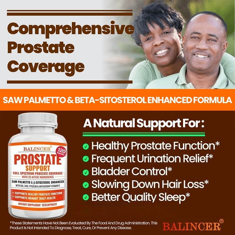 Balincer Men's Vitamin Capsules - Supports Prostate Function, Helps Improve Urinary Tract Function, Relieves Frequent Urination - MediaEclat.store