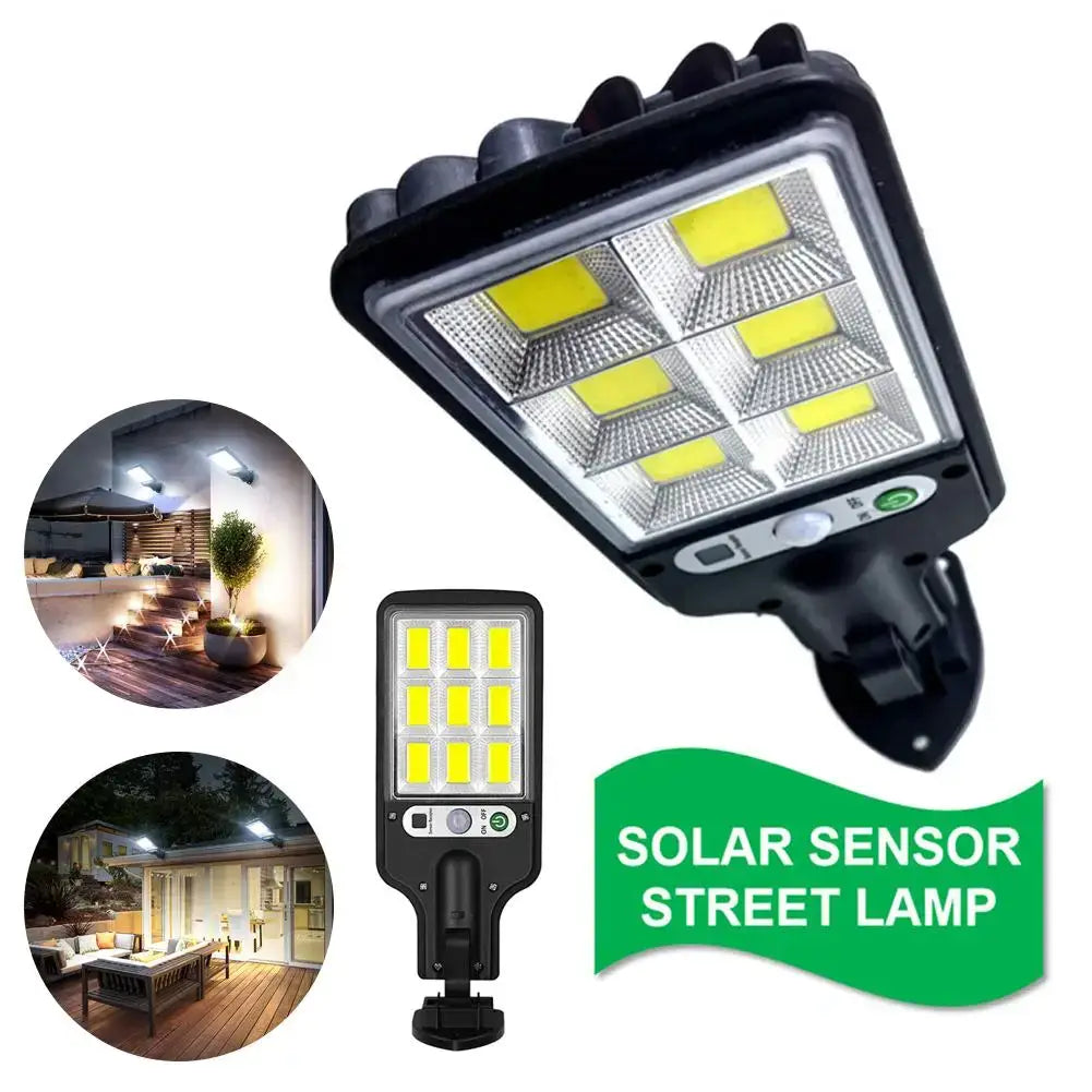 Outdoor Solar Street Lights New Human Sensing Courtyard Garden Wall Remote Light Control LED Light Waterproof With Light I0K7