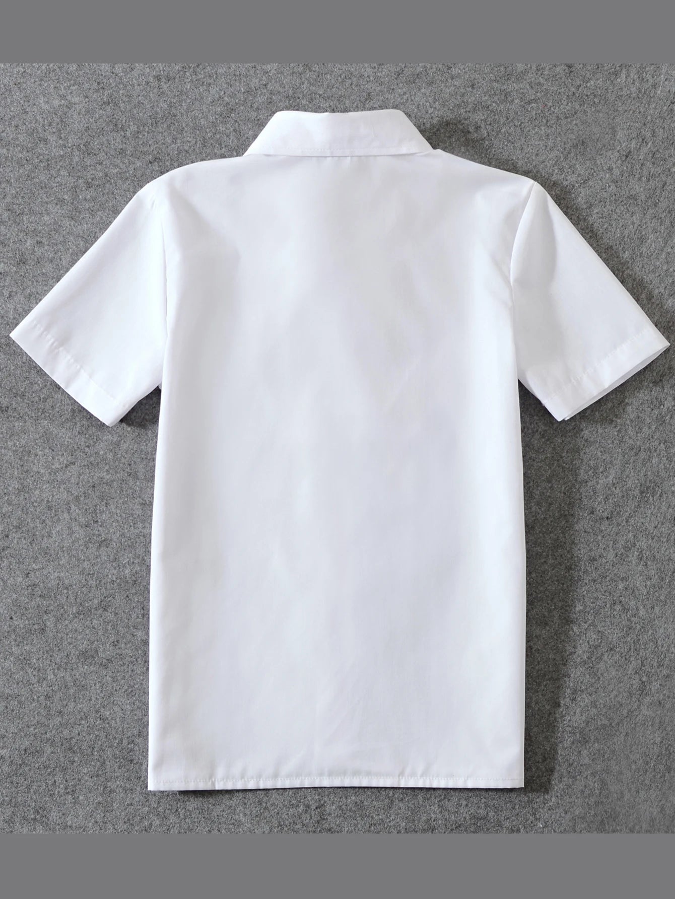 4pcs/set Boys' short Suit Set With short  Shirt , short Pants  Tie And Straps School Uniforms