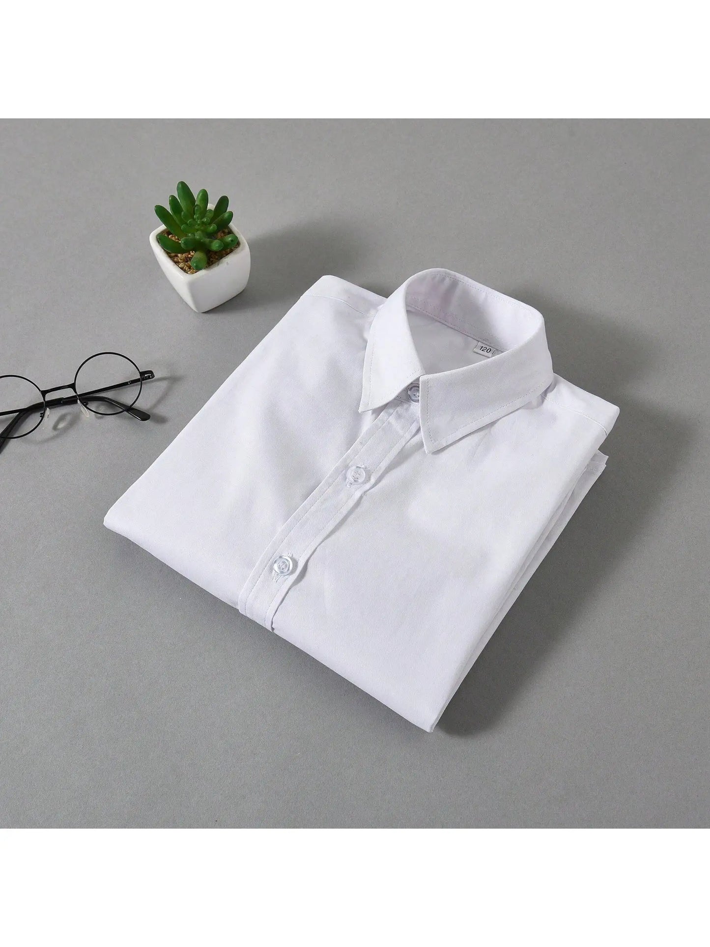 Children Long Sleeve White Shirts School Uniforms