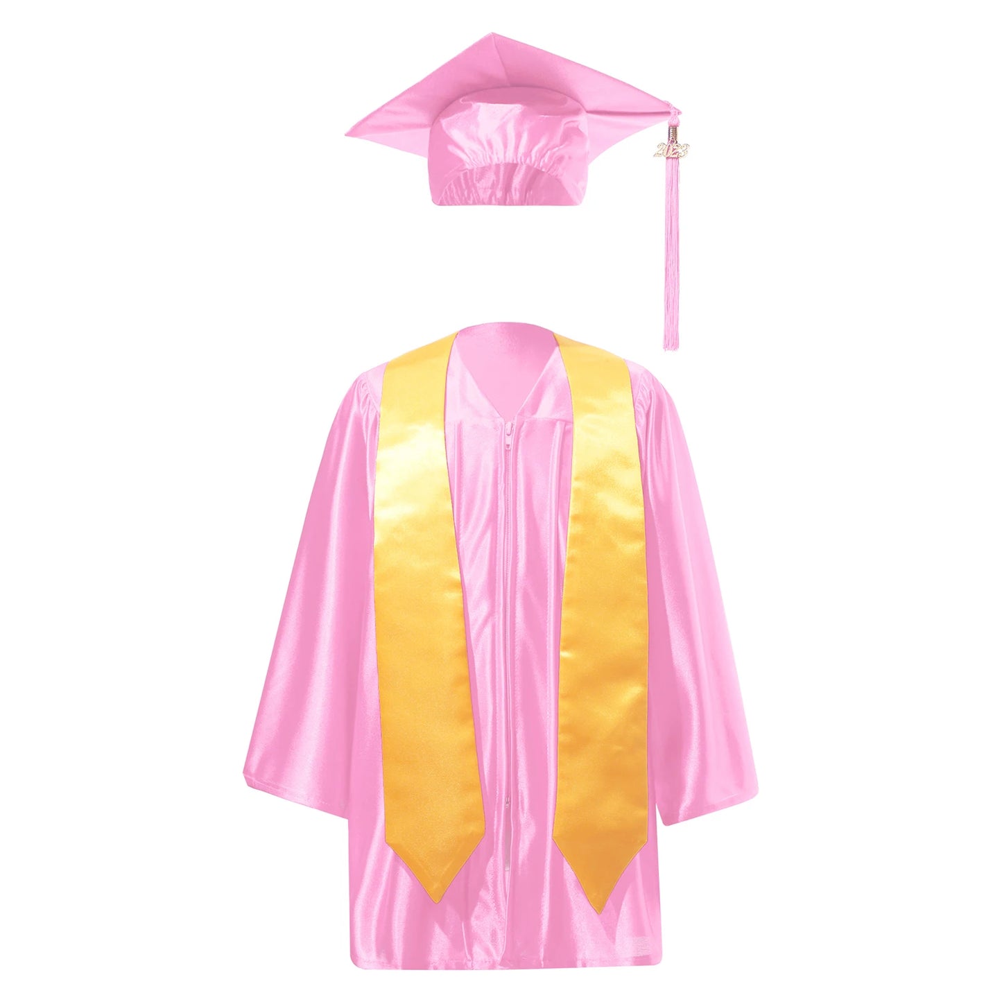 Kids Girls Boys School Uniform Ceremony Graduation Ceremony Gown with Badge Outfit Children Set Preschool Kindergarten Costumes