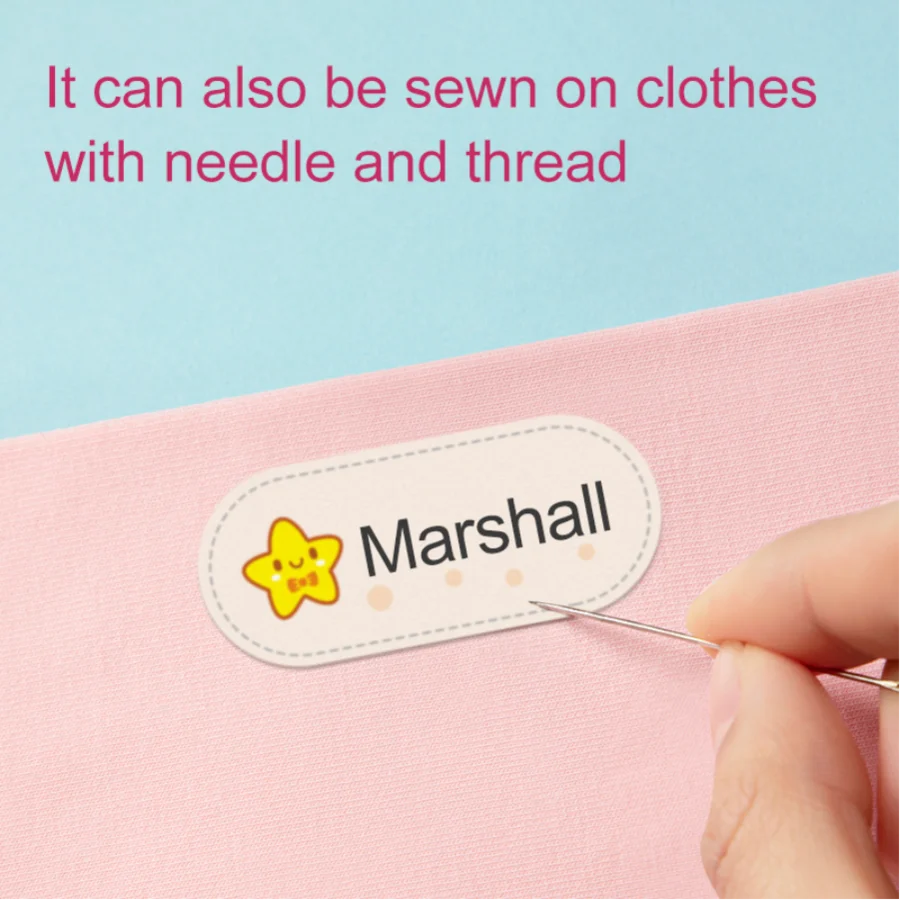 Customizable Waterproof Iron-on Clothing Labels-Professional Grade Fabric Stickers for School Uniforms,Sportswear Garments