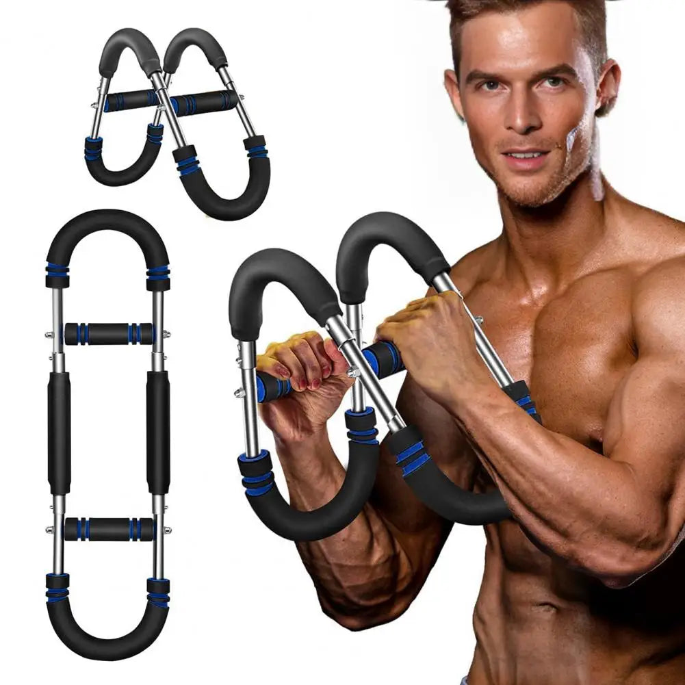 65*17.5cm Twister Arm Exerciser With Foam Handle 40-50kg Adjustable Chest Workout Bar Forearm Triceps Muscle Fitness Equipment