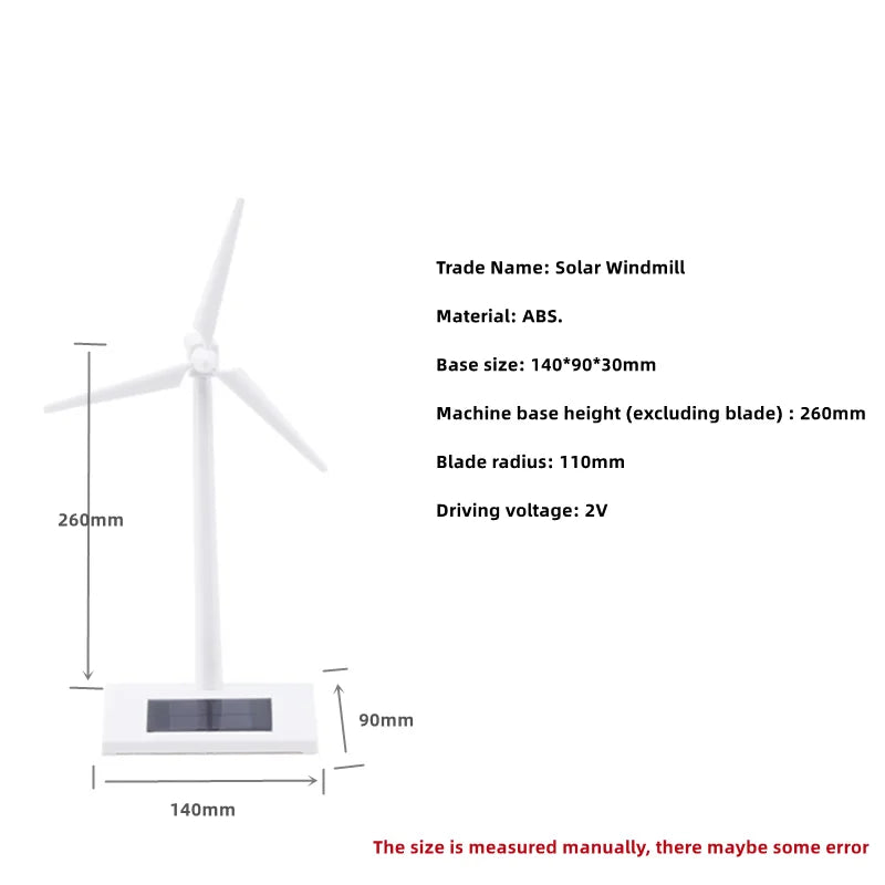 2 in 1 Solar Wind Generator Model Gift Exhibition Stand Windmill Educational Assembly Kit Desktop Decoration Power Generator