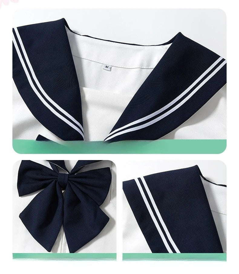 Schoolgirl Uniform  Navy Sailor School Uniforms Students Clothes For Girls Anime COS Sailor Navy Suit